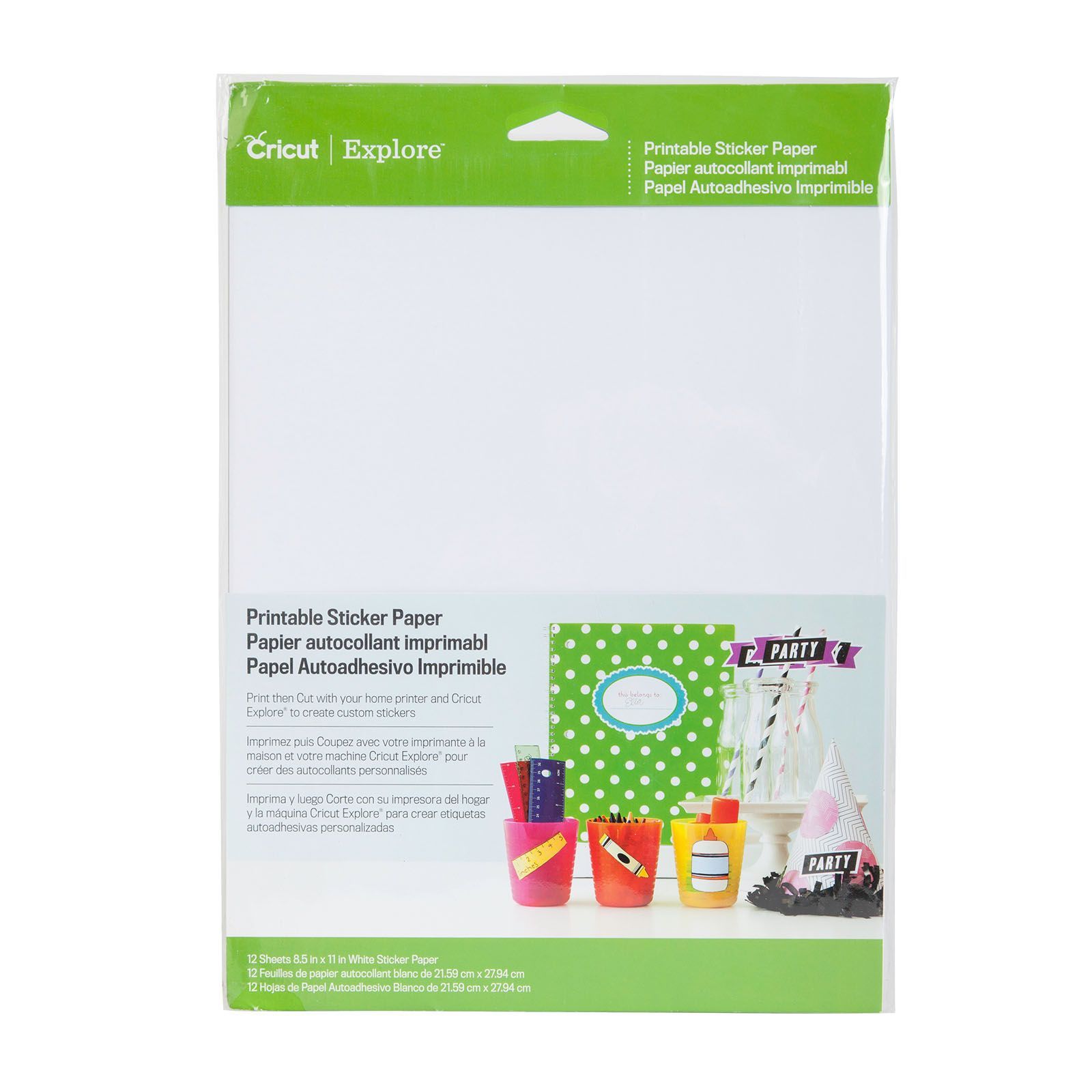 Cricut Printable Sticker Paper 12 Blatt THE CRAFT SHOP