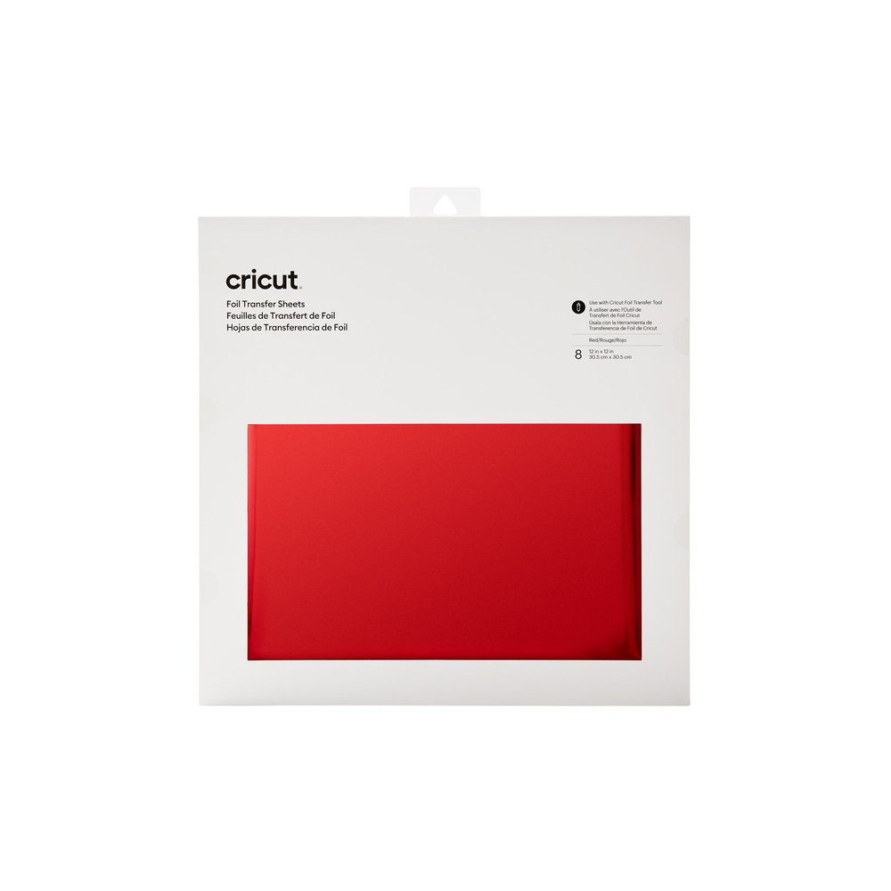 Cricut Transferfolie In Rot – 12x12 Zoll (30,5x30,5 Cm) – 8 Blätter – Perfekt Für Alle Cricut-Schneidplotter