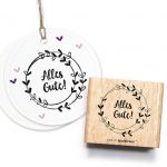 Motivstempel - Alles Gute Blütenkranz