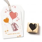 Motivstempel - großer Herzluftballon