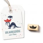 Motivstempel - Papierboot